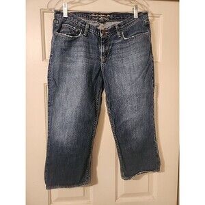 Abercrombie & Fitch Blue Jean Pedal Pushers Size 6 Womens Capri Cropped Denim